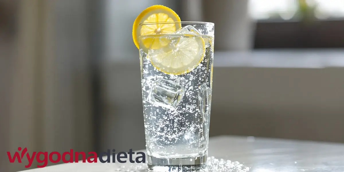 szklanka wody z plasterkiem cytryny
