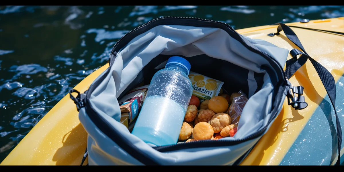 Wodoodporna torba z przekąskami na kajaku