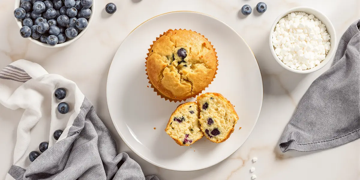 muffiny z borówkami i erytrytolem