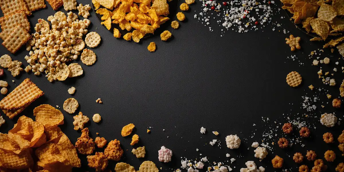 Wysokowęglowodanowe przekąski do unikania (popcorn, chipsy i krakersy)