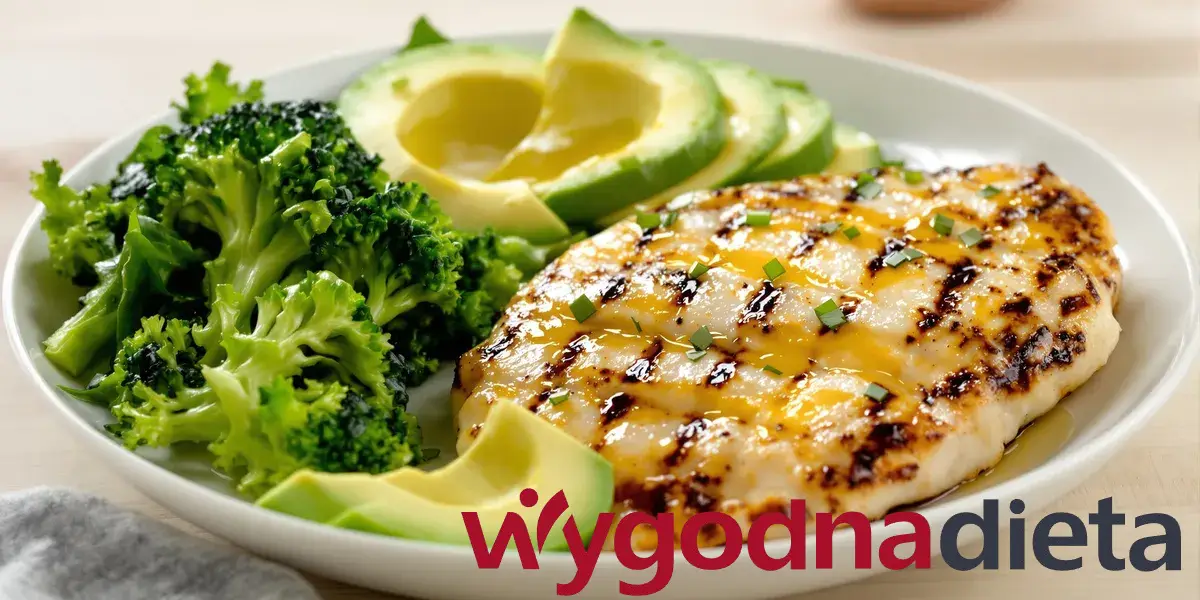 talerz ze zdrowym i zbilansowanym posiłkiem o niskim ładunku glikemicznym