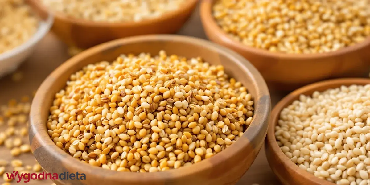 ziarna w drewnianej misce