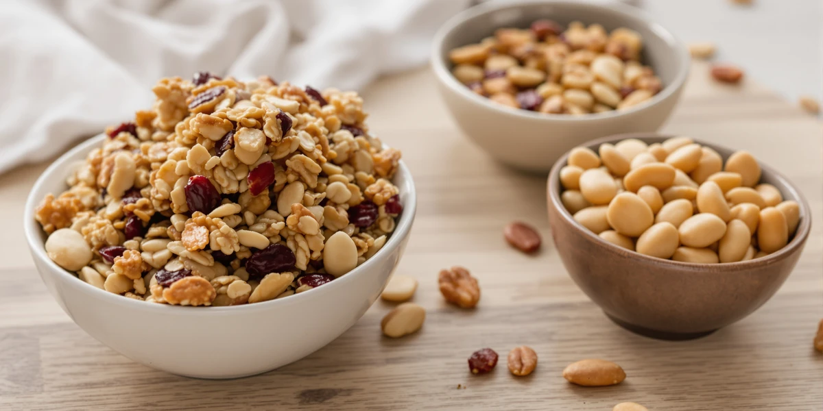 Zdrowy mix orzechów i ziaren
