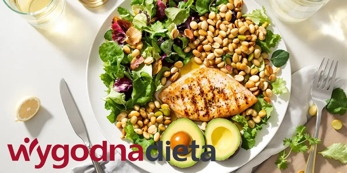 zdrowy zbilansowany posiłek na talerzu