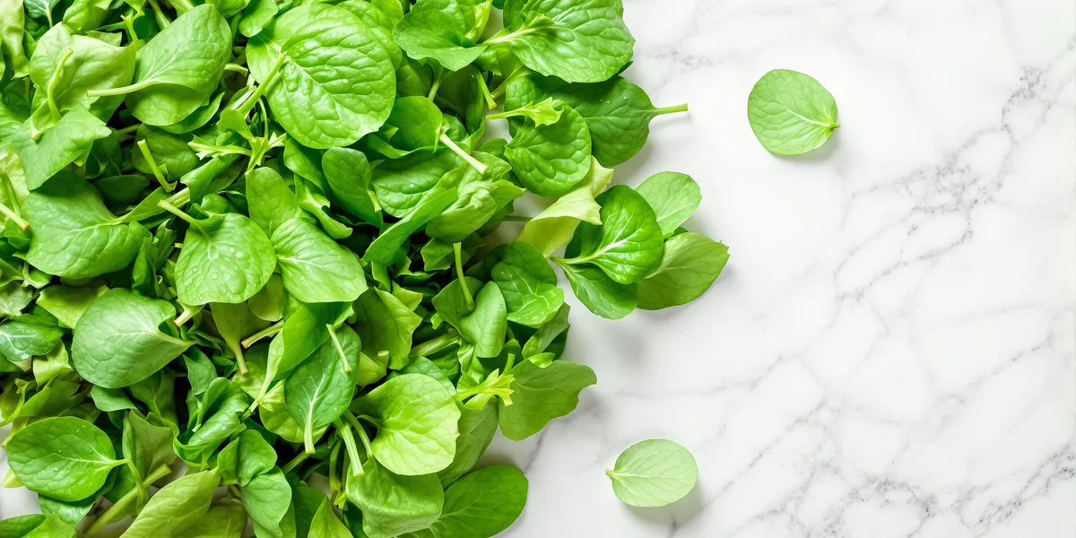 liście szpinaku i rukoli