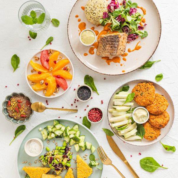 sample dishes in the pesco-vegetarian box diet