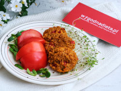 
Placuszki otrębowa z cząstkami pomidora, dieta z dostawą w Mysłowicach